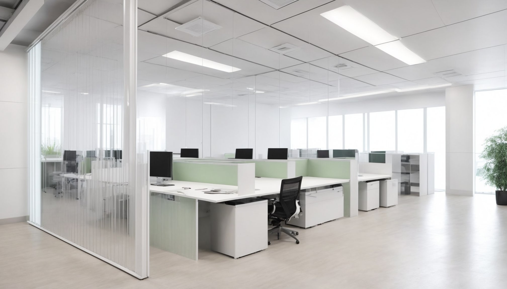 Office drylining and partition wall installation in a Oldham commercial office